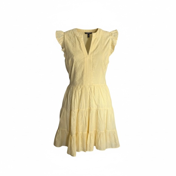 Beautiful pastel yellow eyelet dress by Laundry by Shelli Segal - Picture 2 of 11